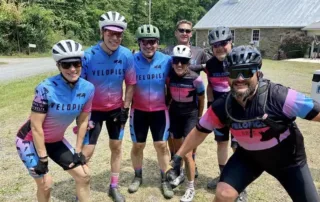 VeloPigs Club Members getting ready for a gravel bike ride.